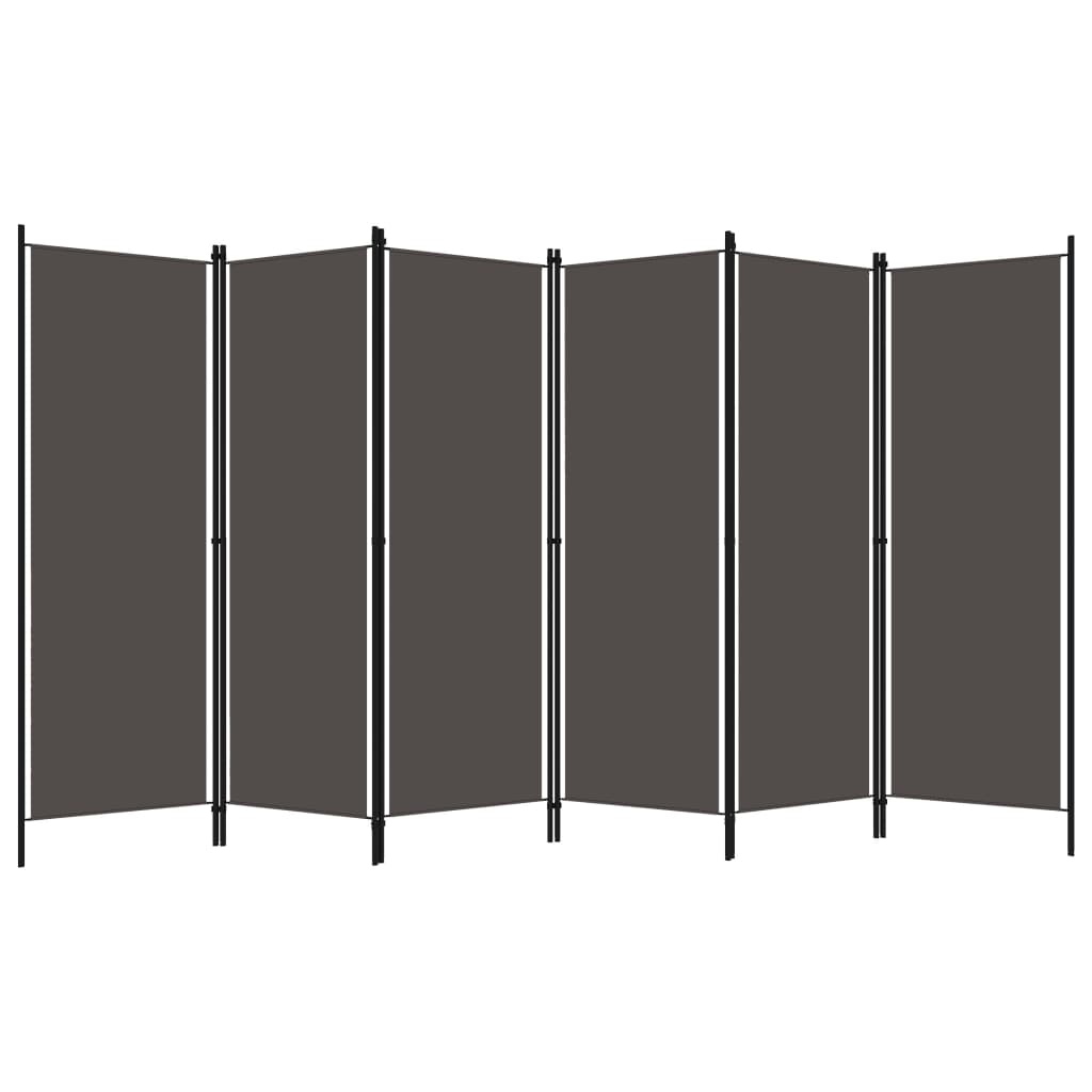 6-paneelinen tilanjakaja antrasiitti 300x180 cm - Sisustajankoti.fi