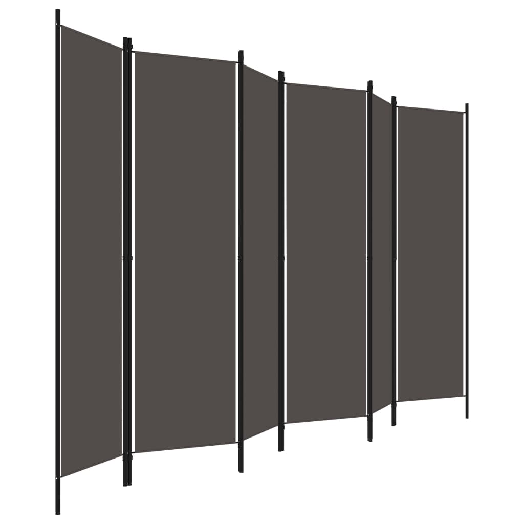 6-paneelinen tilanjakaja antrasiitti 300x180 cm - Sisustajankoti.fi