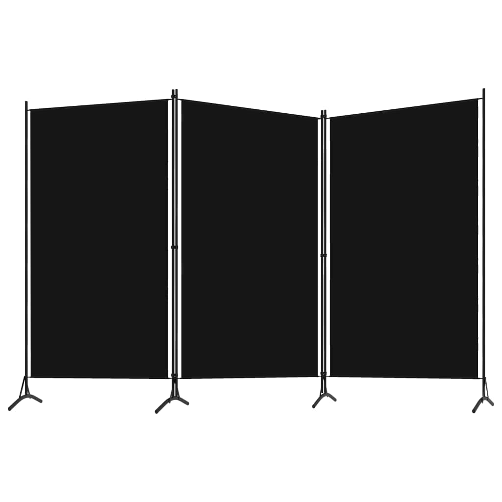 3-paneelinen tilanjakaja musta 260x180 cm - Sisustajankoti.fi