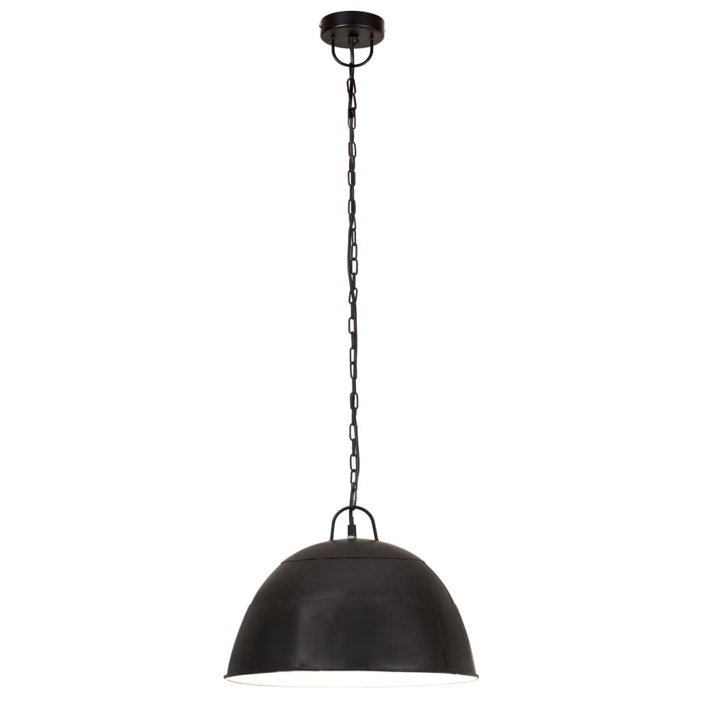 Teollistyylinen riippuvalaisin 25 W musta pyöreä 41 cm E27 - Sisustajankoti.fi