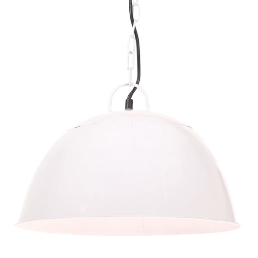 Teollistyylinen riippuvalaisin 25 W valkoinen pyöreä 41 cm E27 - Sisustajankoti.fi