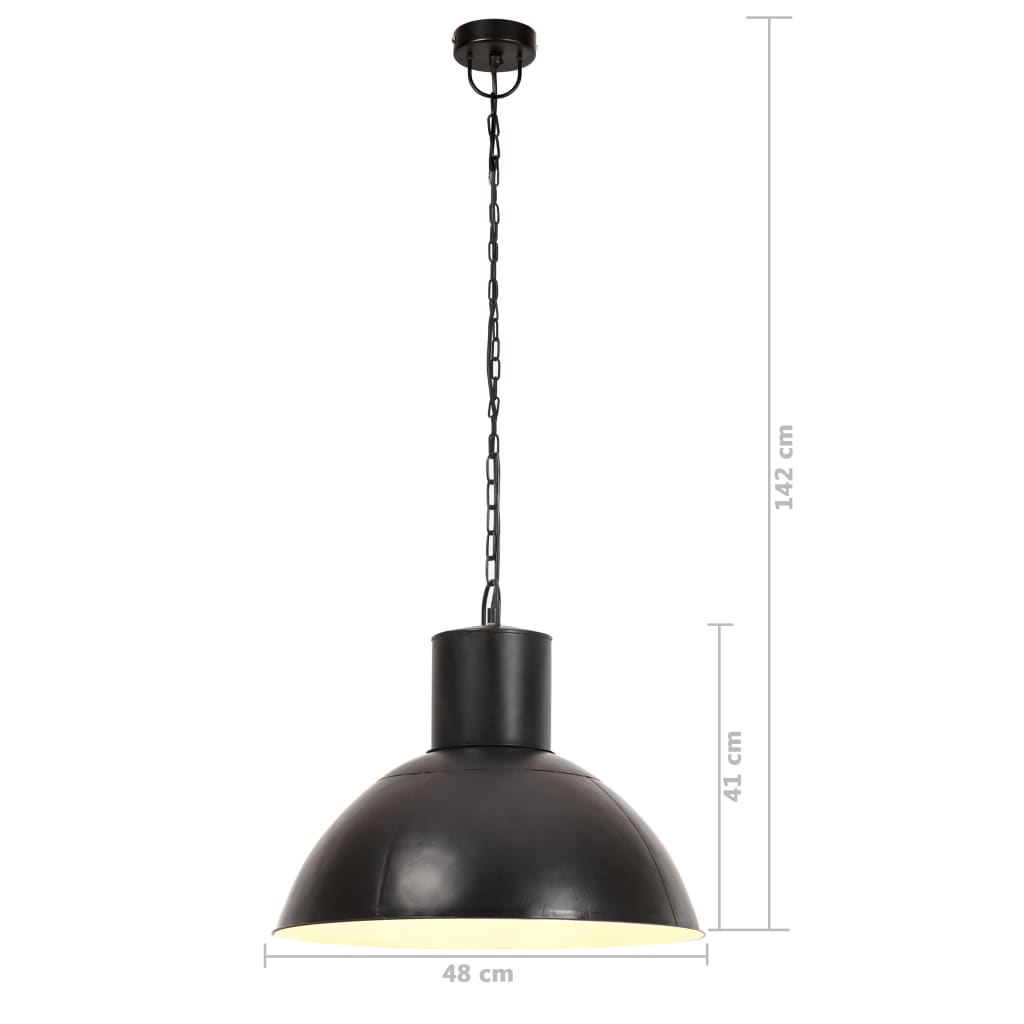 Riippuvalaisin 25 W syvä musta pyöreä 48 cm E27 - Sisustajankoti.fi