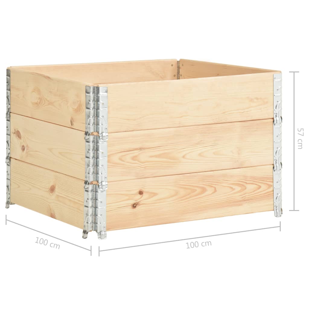 Korotetut kukkalaatikot 3 kpl 100x100 cm täysi mänty - Sisustajankoti.fi