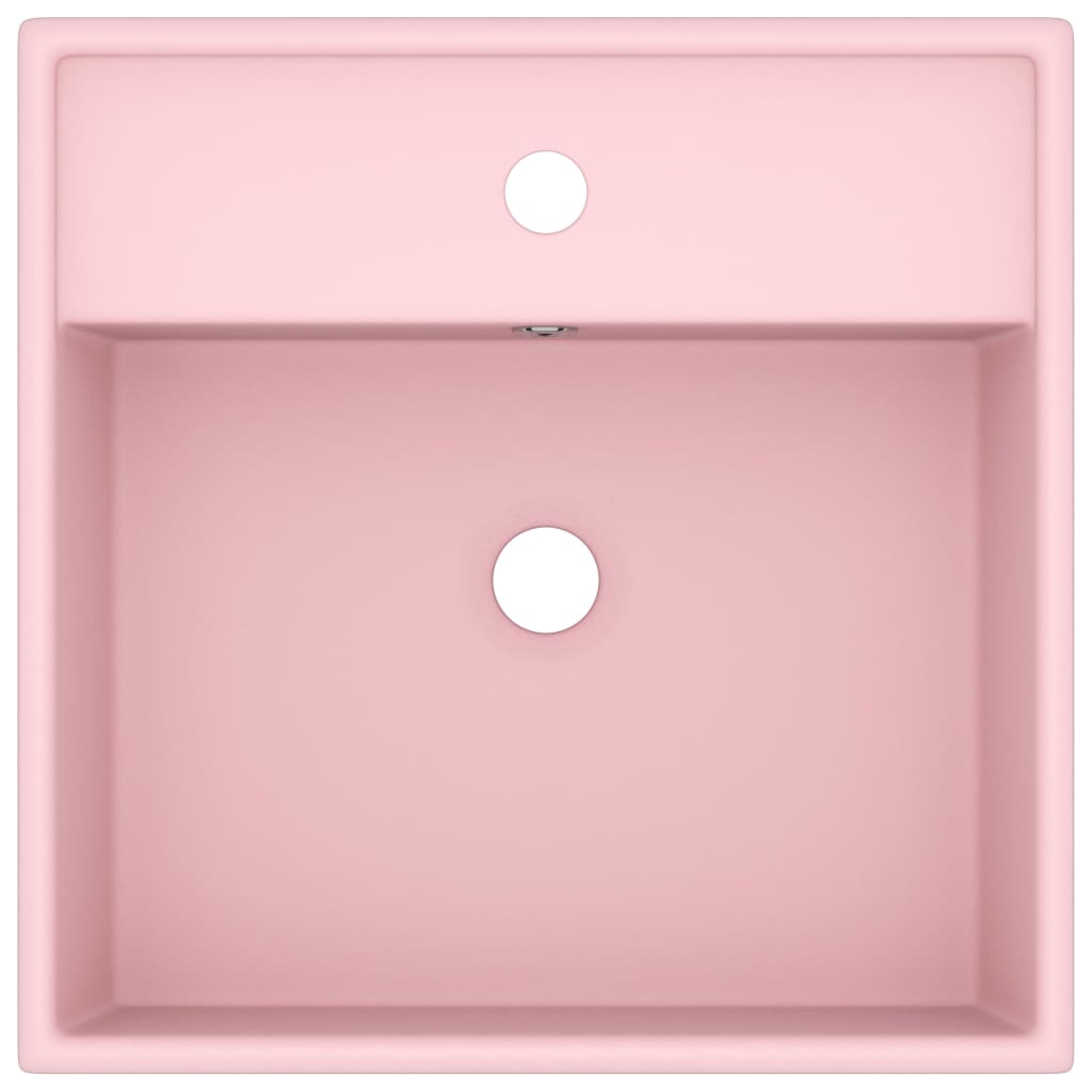 Ylellinen pesuallas ylivuotoaukolla pinkki 41x41 cm keraami - Sisustajankoti.fi