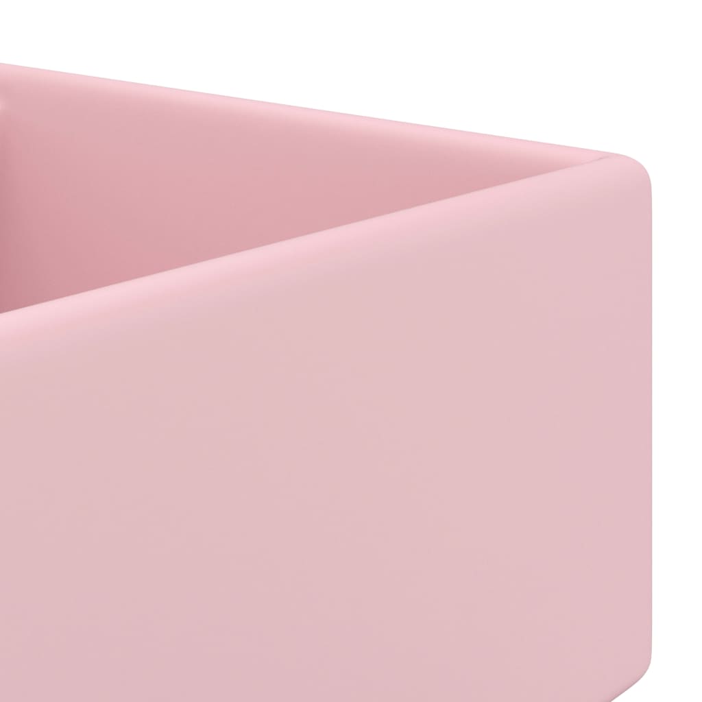 Ylellinen pesuallas ylivuotoaukolla pinkki 41x41 cm keraami - Sisustajankoti.fi