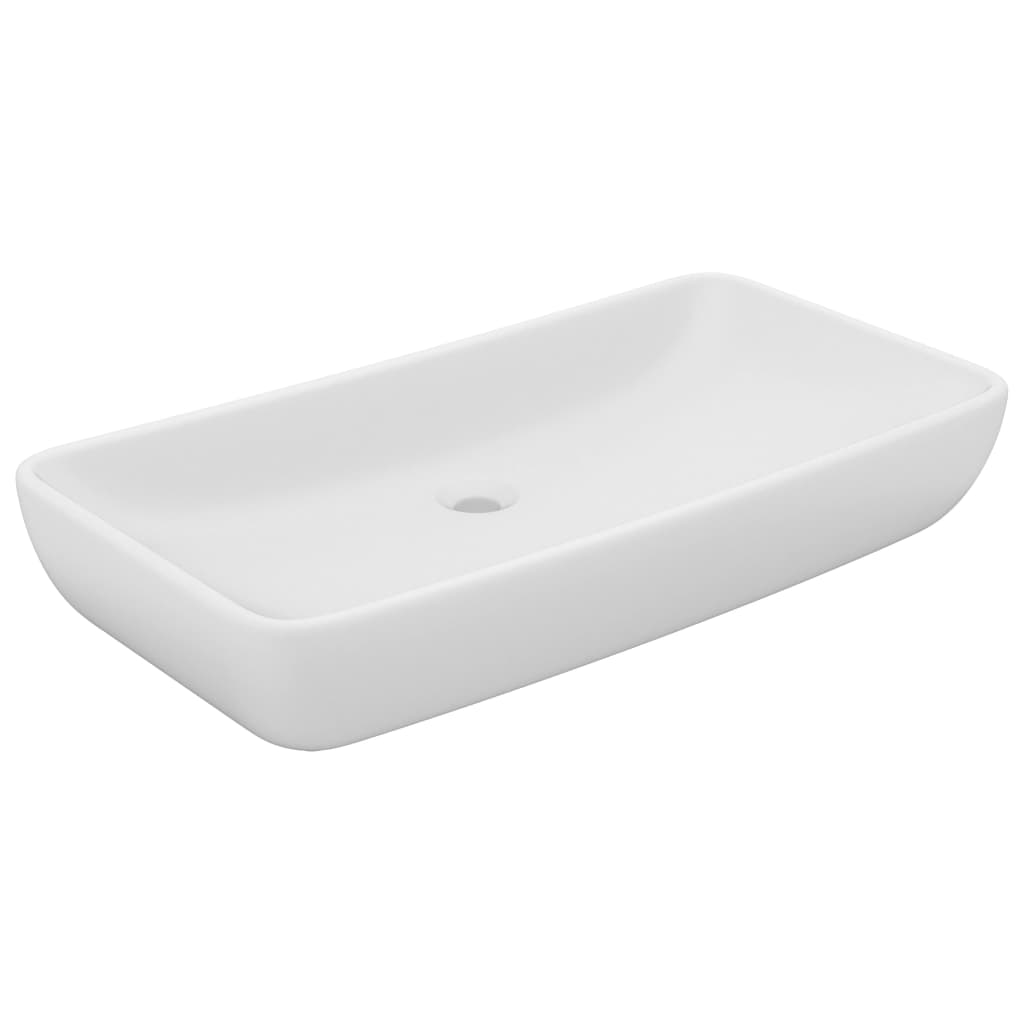 Ylellinen pesuallas suorakaide matta valkoinen 71x38 cm keraami - Sisustajankoti.fi