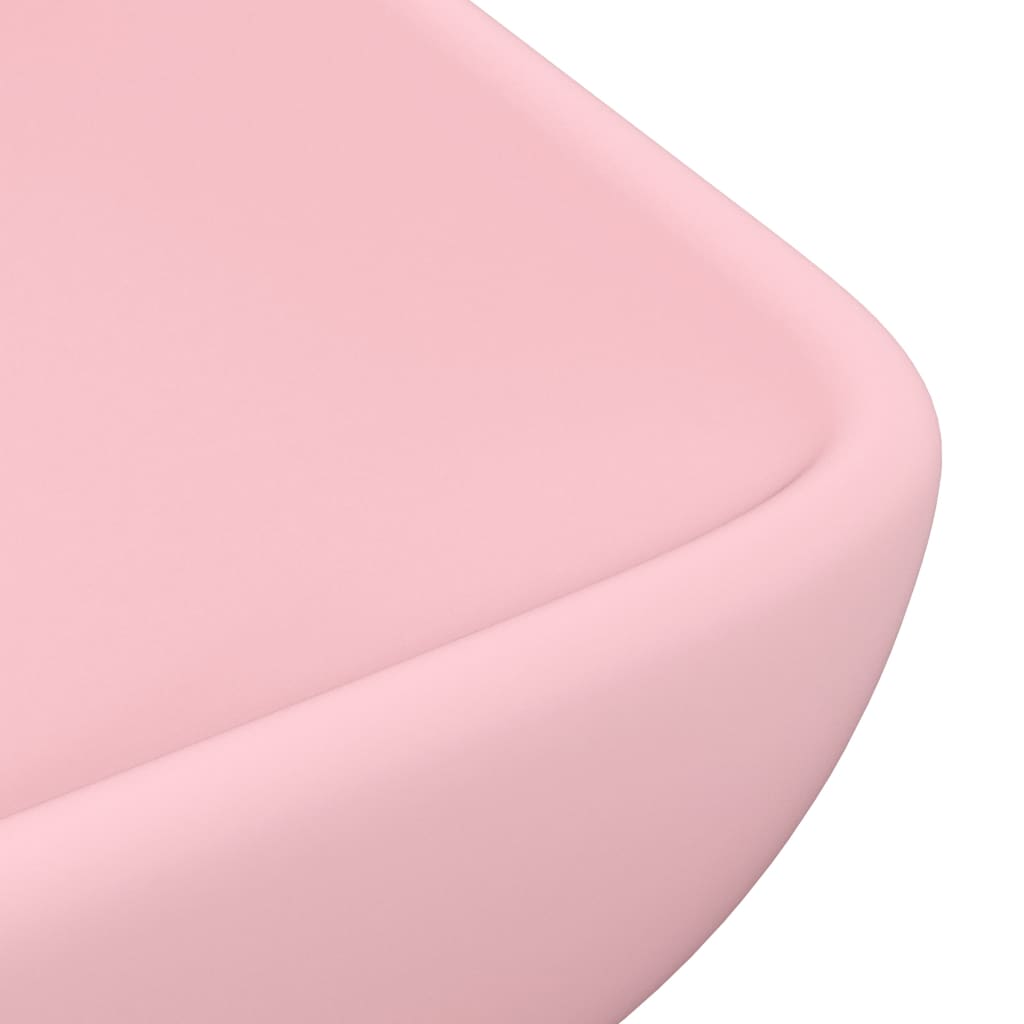 Ylellinen pesuallas suorakaide matta pinkki 71x38 cm keraami - Sisustajankoti.fi