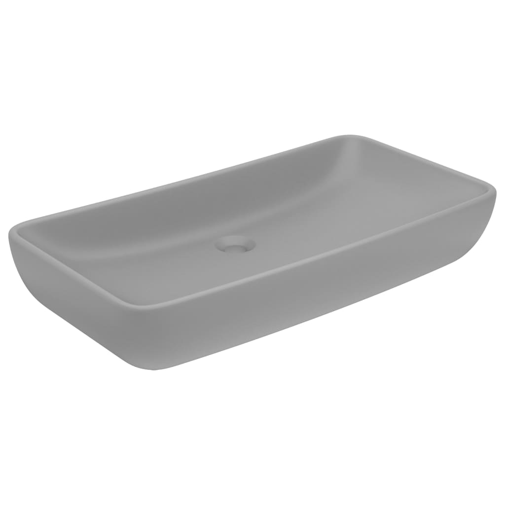 Ylellinen pesuallas suorakaide matta vaaleanharmaa 71x38 cm - Sisustajankoti.fi