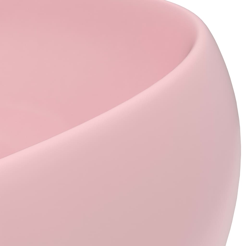 Ylellinen pesuallas pyöreä matta pinkki 40x15 cm keraami - Sisustajankoti.fi