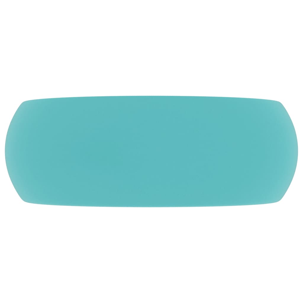 Ylellinen pesuallas pyöreä matta vaaleanvihreä 40x15 cm keraami - Sisustajankoti.fi