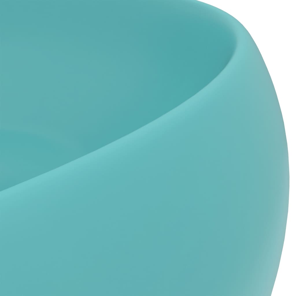Ylellinen pesuallas pyöreä matta vaaleanvihreä 40x15 cm keraami - Sisustajankoti.fi