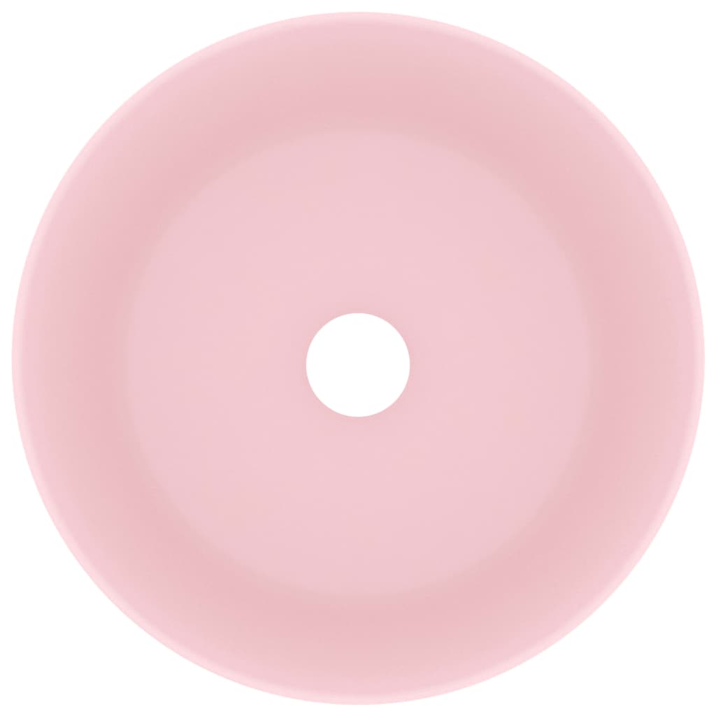 Ylellinen pesuallas pyöreä matta pinkki 40x15 cm keraamiikka - Sisustajankoti.fi