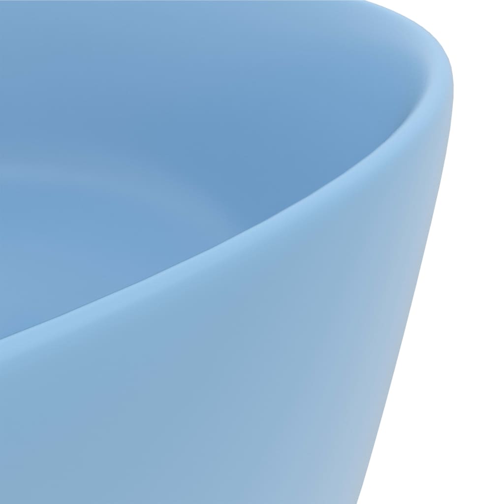 Ylellinen pesuallas pyöreä matta vaaleansininen 40x15cm keraami - Sisustajankoti.fi