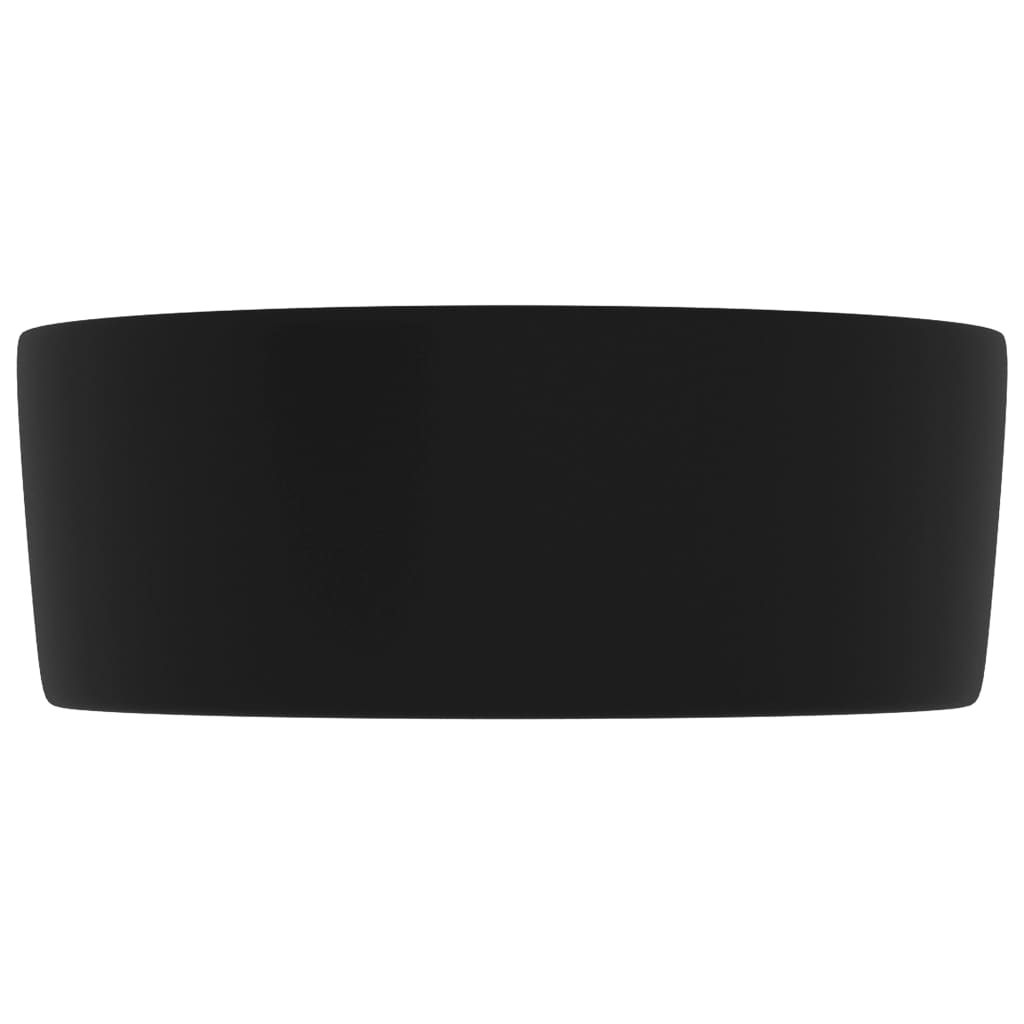 Ylellinen pesuallas pyöreä matta musta 40x15 cm keraamiikka - Sisustajankoti.fi