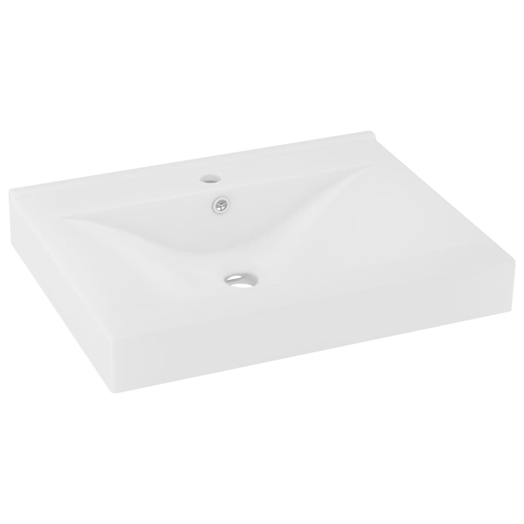 Ylellinen pesuallas hanareiällä matta valk. 60x46 cm keraami - Sisustajankoti.fi