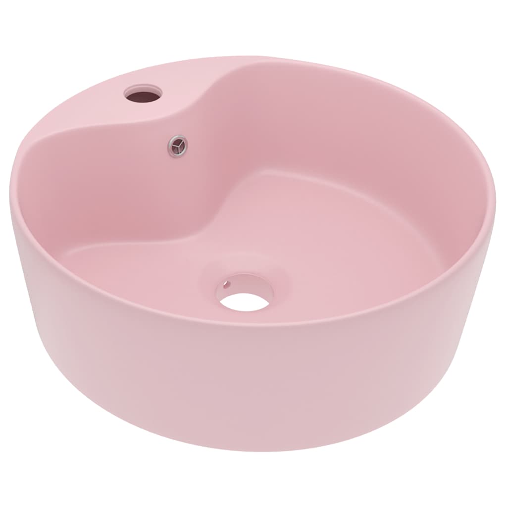 Ylellinen pesuallas ylivuodolla mattapinkki 36x13 cm keraaminen - Sisustajankoti.fi