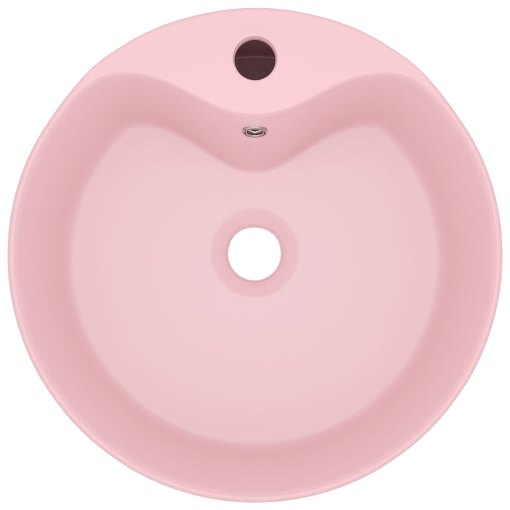 Ylellinen pesuallas ylivuodolla mattapinkki 36x13 cm keraaminen - Sisustajankoti.fi