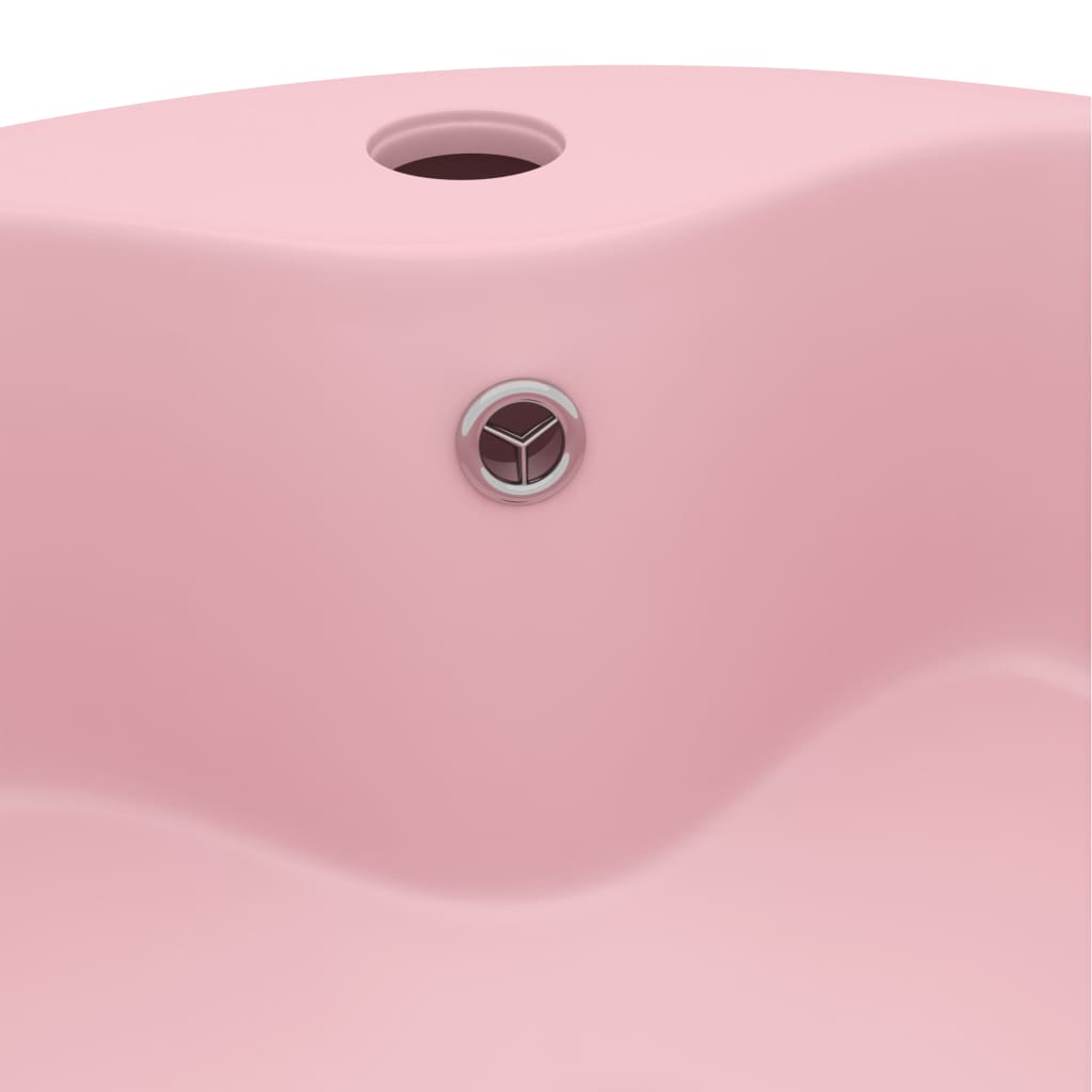 Ylellinen pesuallas ylivuodolla mattapinkki 36x13 cm keraaminen - Sisustajankoti.fi