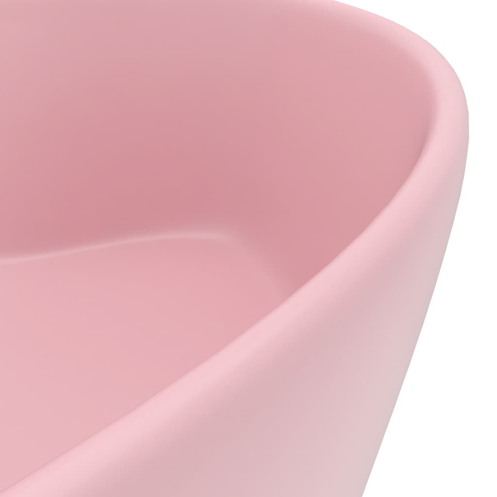 Ylellinen pesuallas ylivuodolla mattapinkki 36x13 cm keraaminen - Sisustajankoti.fi