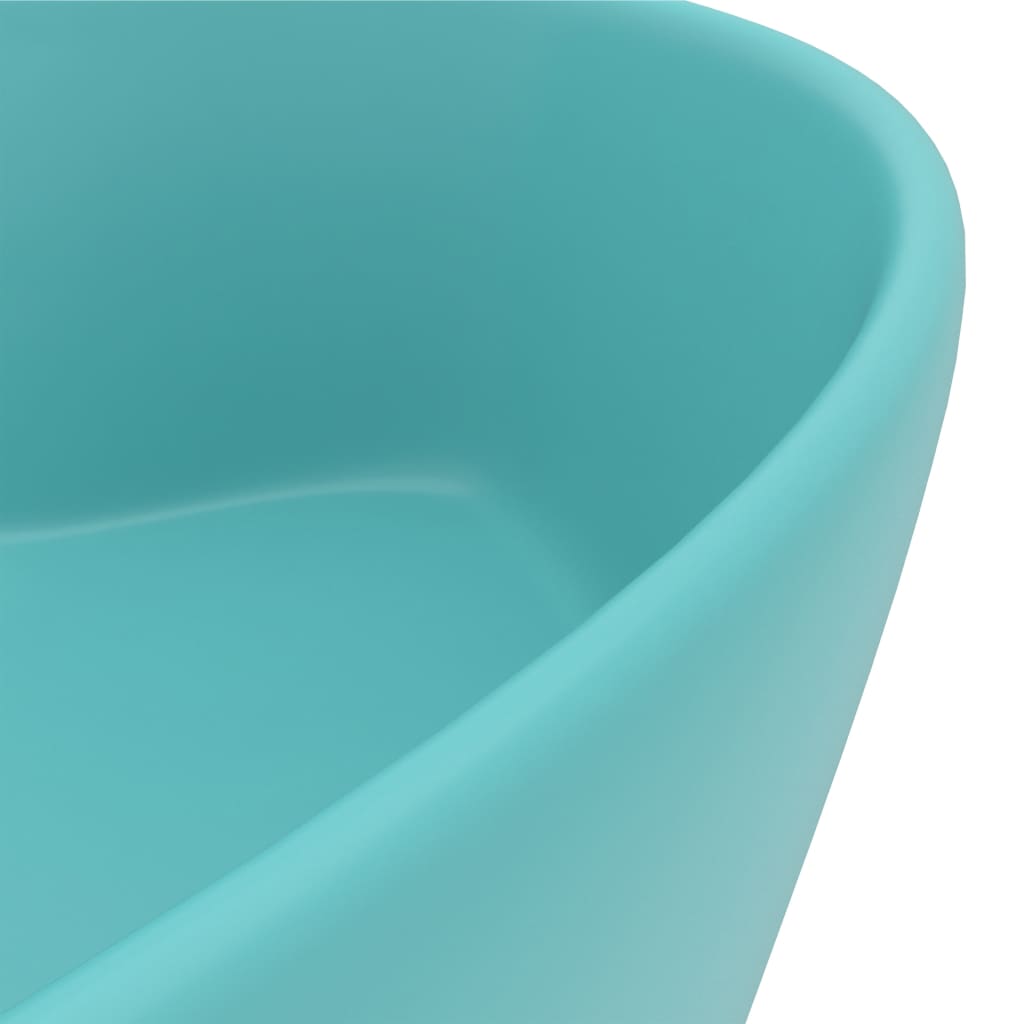 Ylellinen pesuallas ylivuodolla mattavihreä 36x13 cm keraaminen - Sisustajankoti.fi