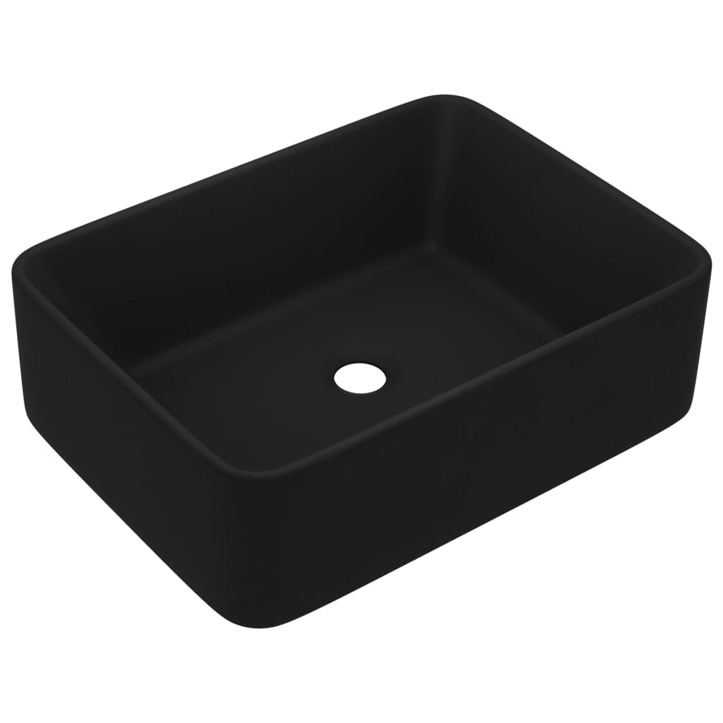 Ylellinen pesuallas matta musta 41x30x12 cm keraaminen - Sisustajankoti.fi