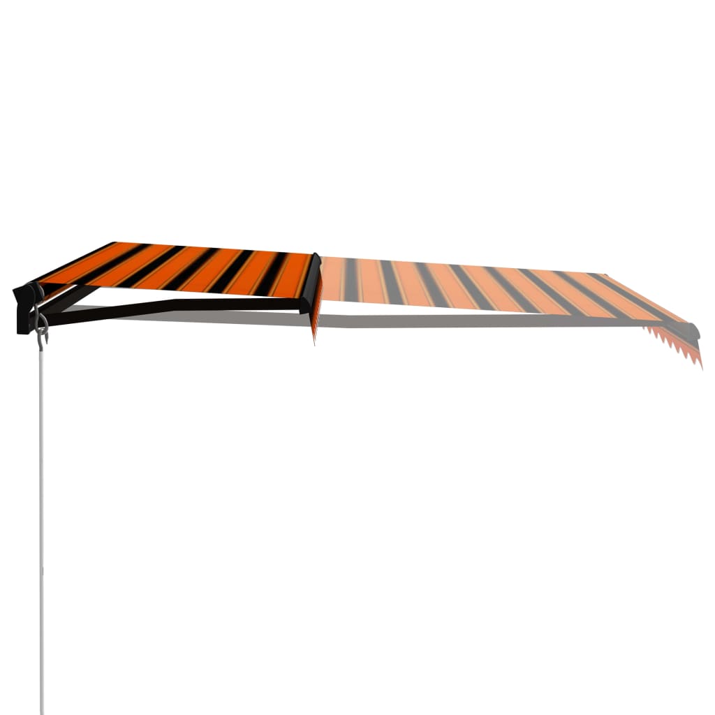 Manuaalisesti sisäänkelattava markiisi 300x250cm oranssi/ruskea - Sisustajankoti.fi