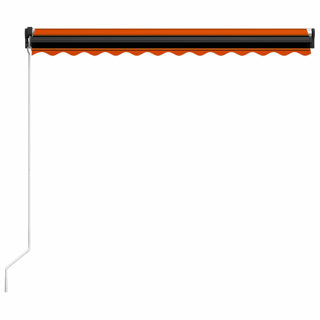 Manuaalisesti sisäänkelattava markiisi 300x250cm oranssi/ruskea - Sisustajankoti.fi