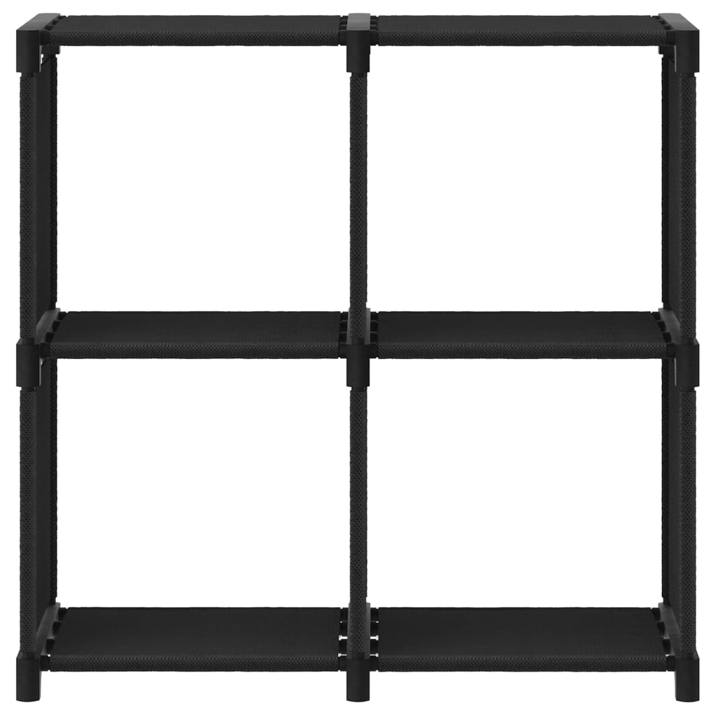 4 kuution esittelyhylly musta 69x30x72,5 cm kangas - Sisustajankoti.fi