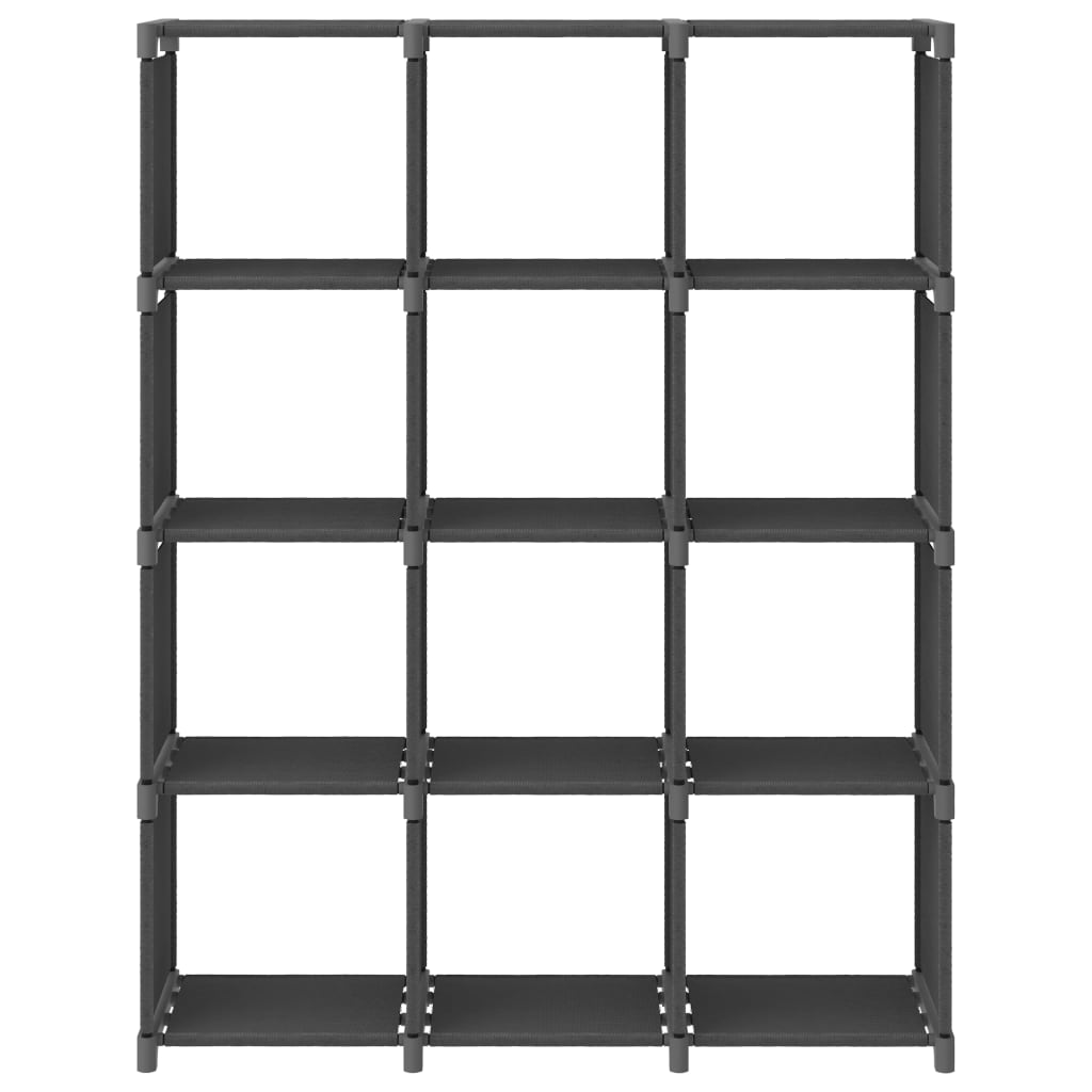12 kuution esittelyhylly harmaa 103x30x141 cm kangas - Sisustajankoti.fi