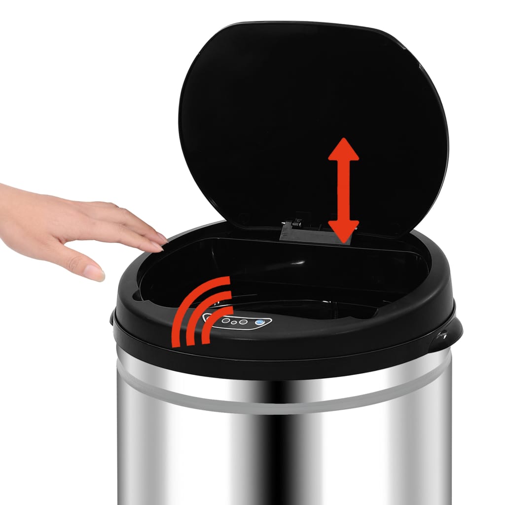 Roskakori automaattisella anturilla 40 l ruostumaton teräs - Sisustajankoti.fi