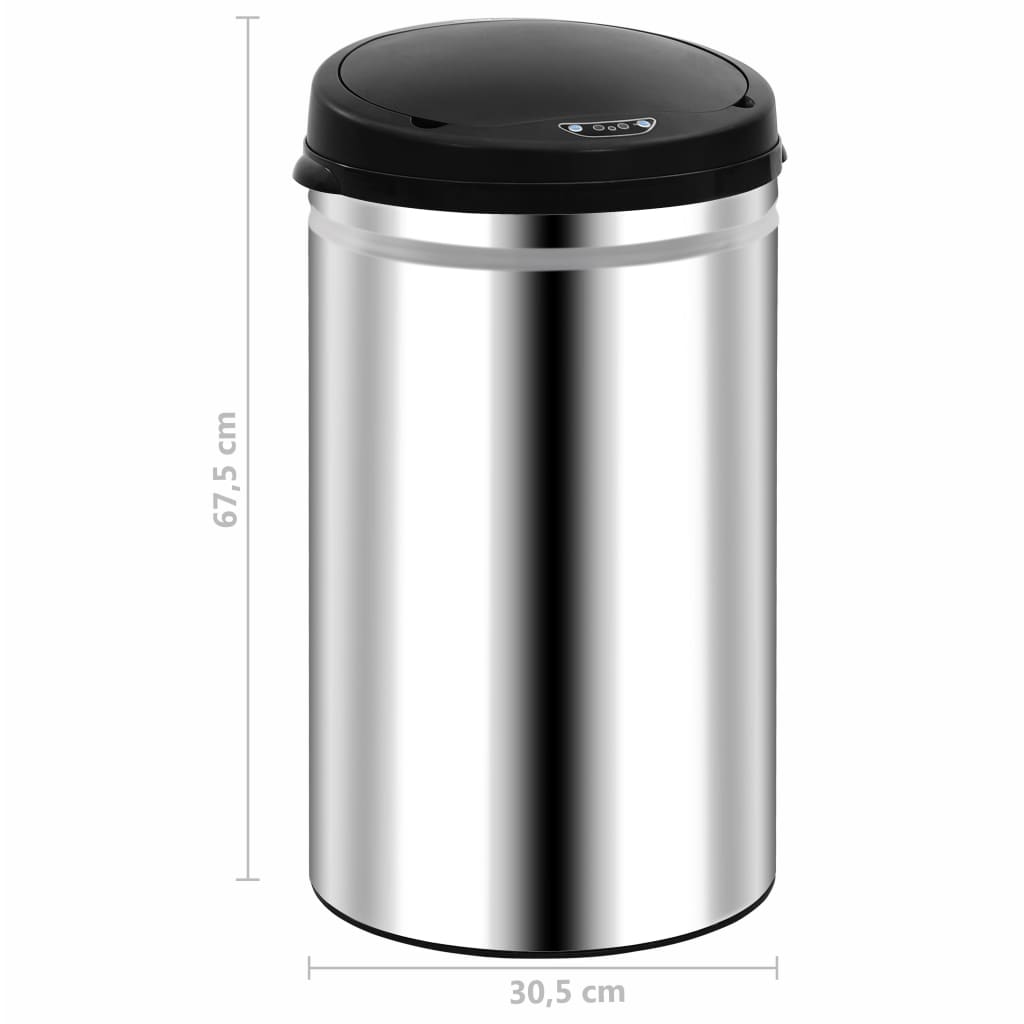 Roskakori automaattisella anturilla 40 l ruostumaton teräs - Sisustajankoti.fi