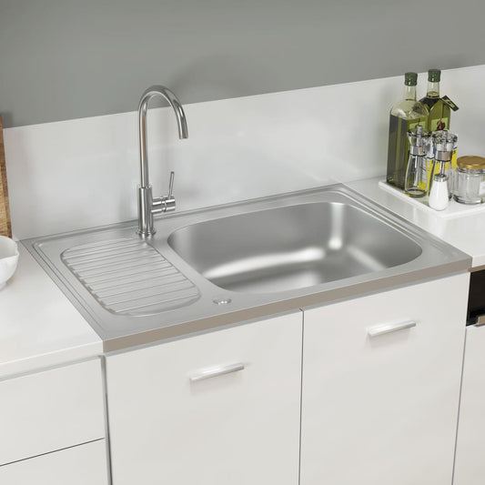 Tiskiallas viemärisarjalla hopea 800x500x155 mm ruostum. teräs - Sisustajankoti.fi