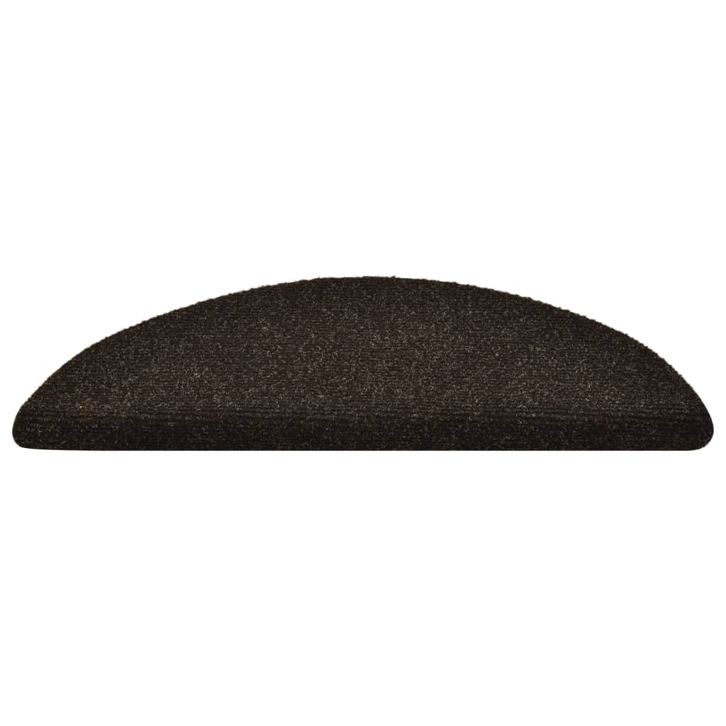 Itsekiinnittyvät porrasmatot 15 kpl tummanruskea 56x17x3 cm - Sisustajankoti.fi