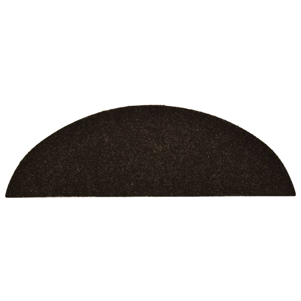 Itsekiinnittyvät porrasmatot 15 kpl tummanruskea 56x17x3 cm - Sisustajankoti.fi