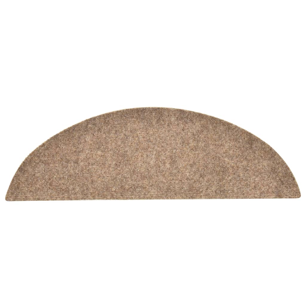 Itsekiinnittyvät porrasmatot 15 kpl kerma 56x17x3 cm neulahuopa - Sisustajankoti.fi