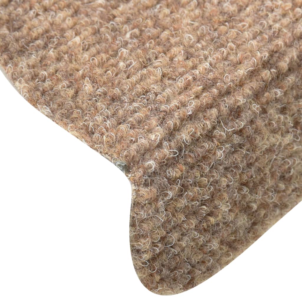 Itsekiinnittyvät porrasmatot 15 kpl kerma 56x17x3 cm neulahuopa - Sisustajankoti.fi