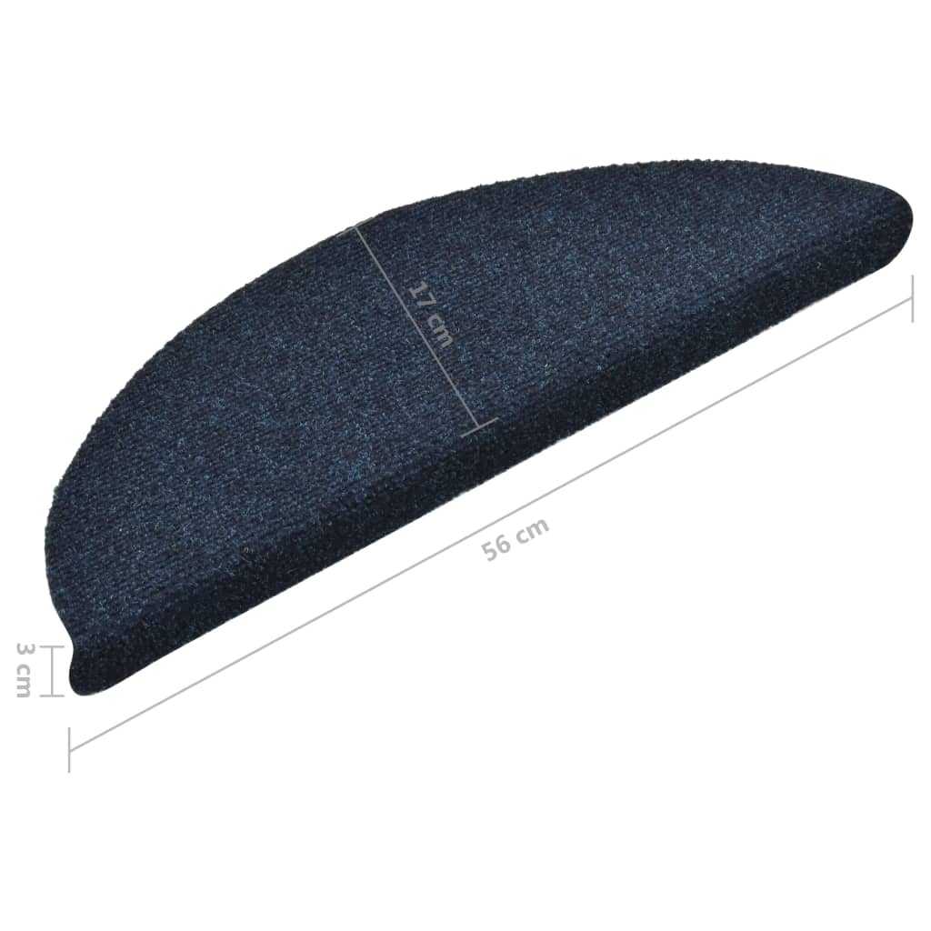 Itsekiinnittyvät porrasmatot 15 kpl laivastonsininen 56x17x3 cm - Sisustajankoti.fi
