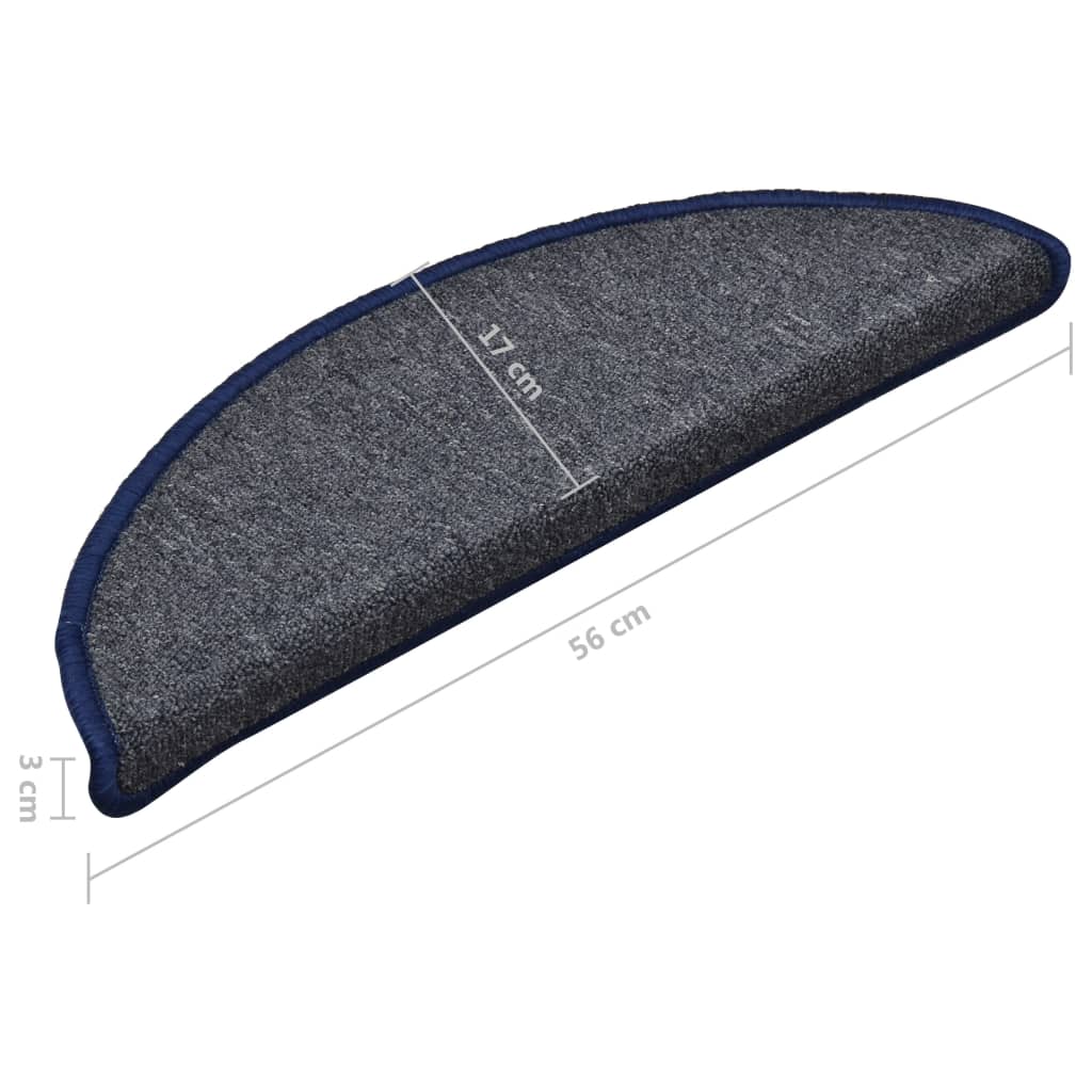 Porrasmatot 15 kpl tummanharmaa ja sininen 56x17x3 cm - Sisustajankoti.fi