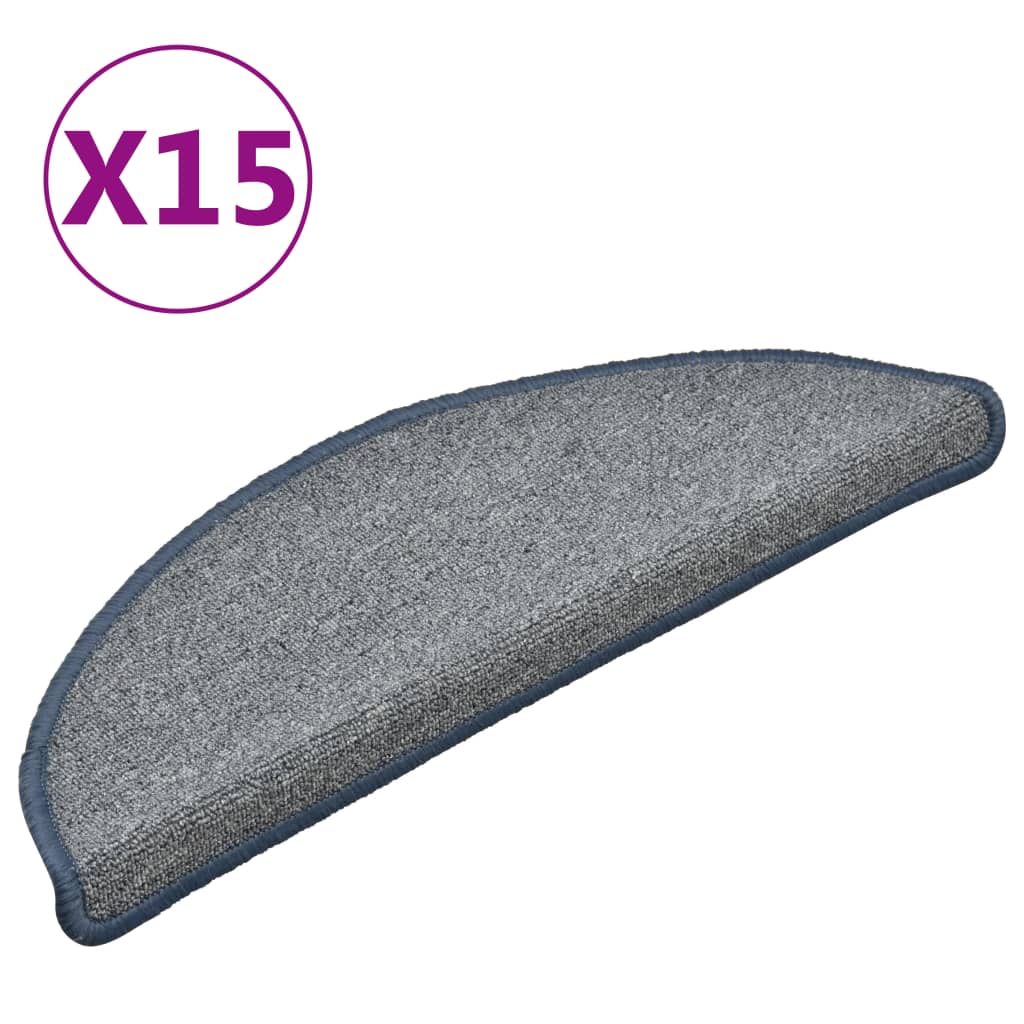 Porrasmatot 15 kpl vaaleanharmaa ja sininen 56x17x3 cm - Sisustajankoti.fi