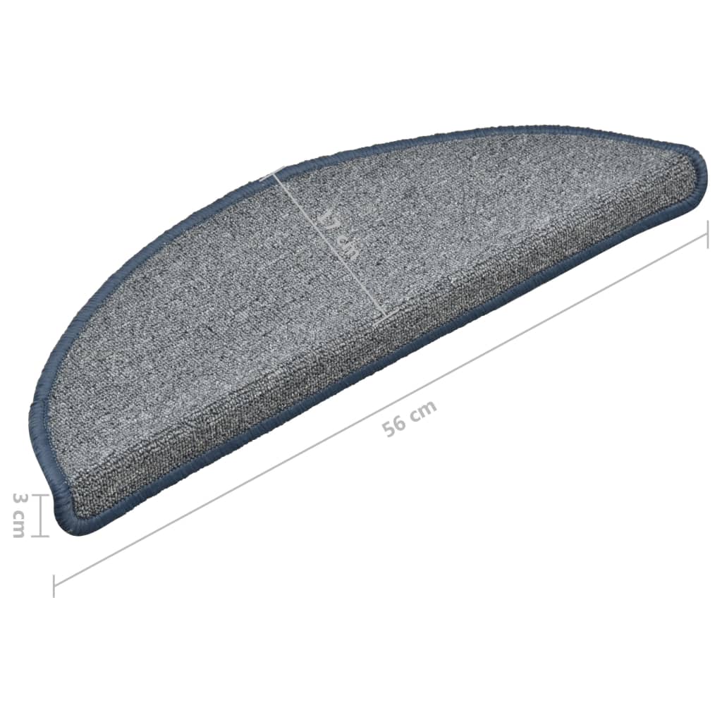 Porrasmatot 15 kpl vaaleanharmaa ja sininen 56x17x3 cm - Sisustajankoti.fi