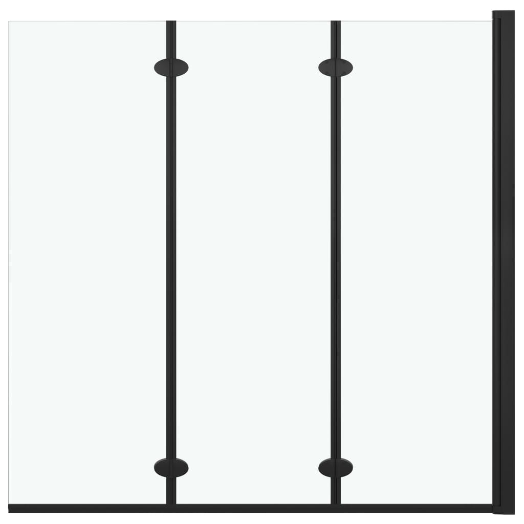 Taittuva suihkukaappi 3 paneelia ESG 130x138 cm musta - Sisustajankoti.fi