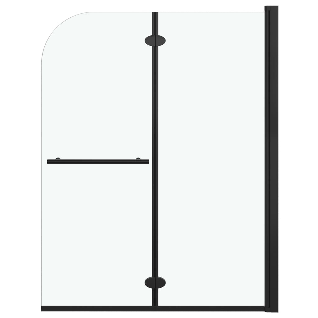 Taittuva suihkukaappi 2 paneelia ESG 95x140 cm musta - Sisustajankoti.fi