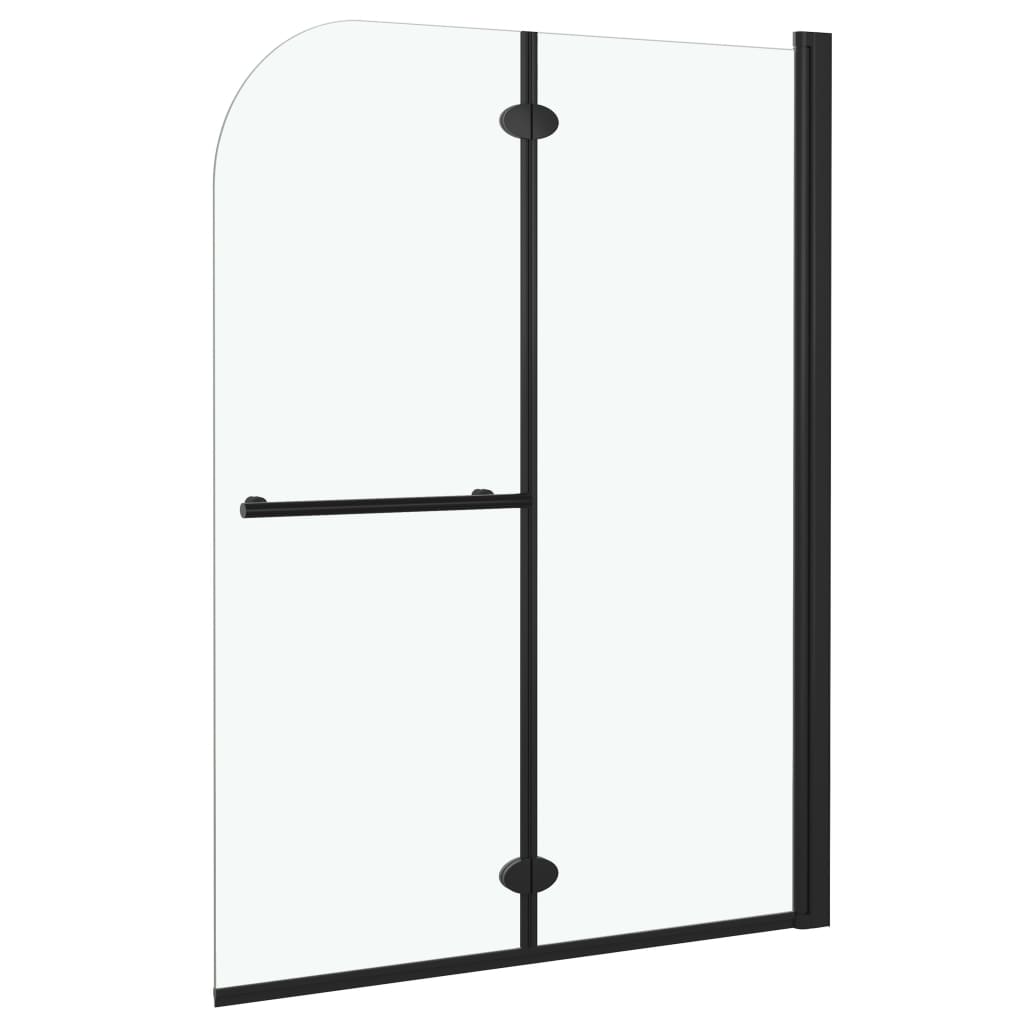 Taittuva suihkukaappi 2 paneelia ESG 95x140 cm musta - Sisustajankoti.fi