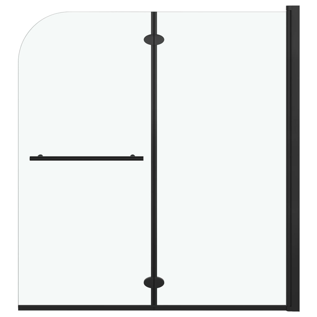Taittuva suihkukaappi 2 paneelia ESG 120x140 cm musta - Sisustajankoti.fi