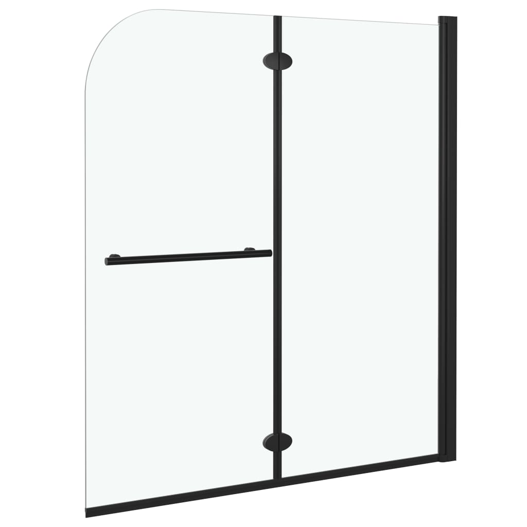 Taittuva suihkukaappi 2 paneelia ESG 120x140 cm musta - Sisustajankoti.fi