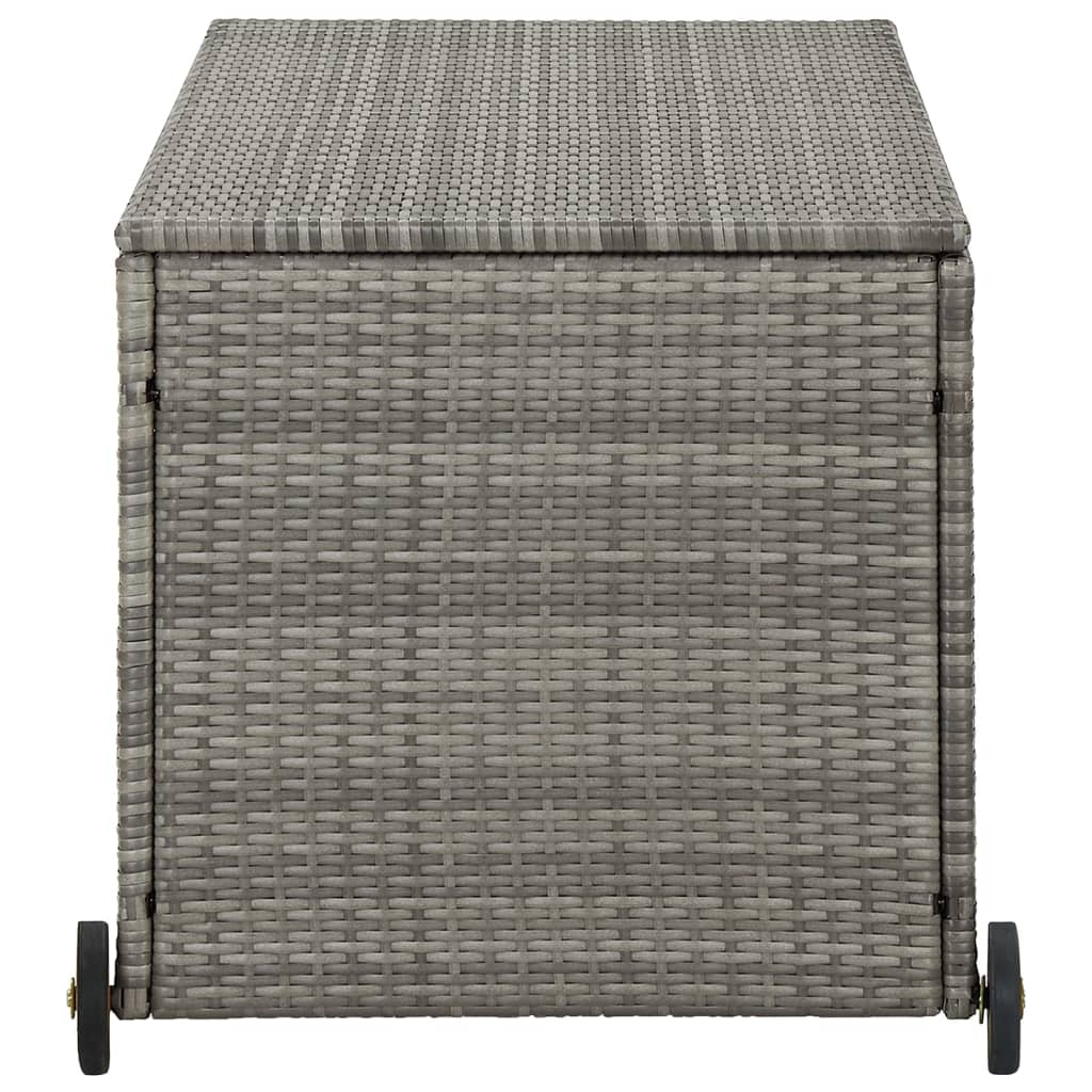 Puutarhan säilytyslaatikko v.harmaa 130x65x115 cm polyrottinki - Sisustajankoti.fi