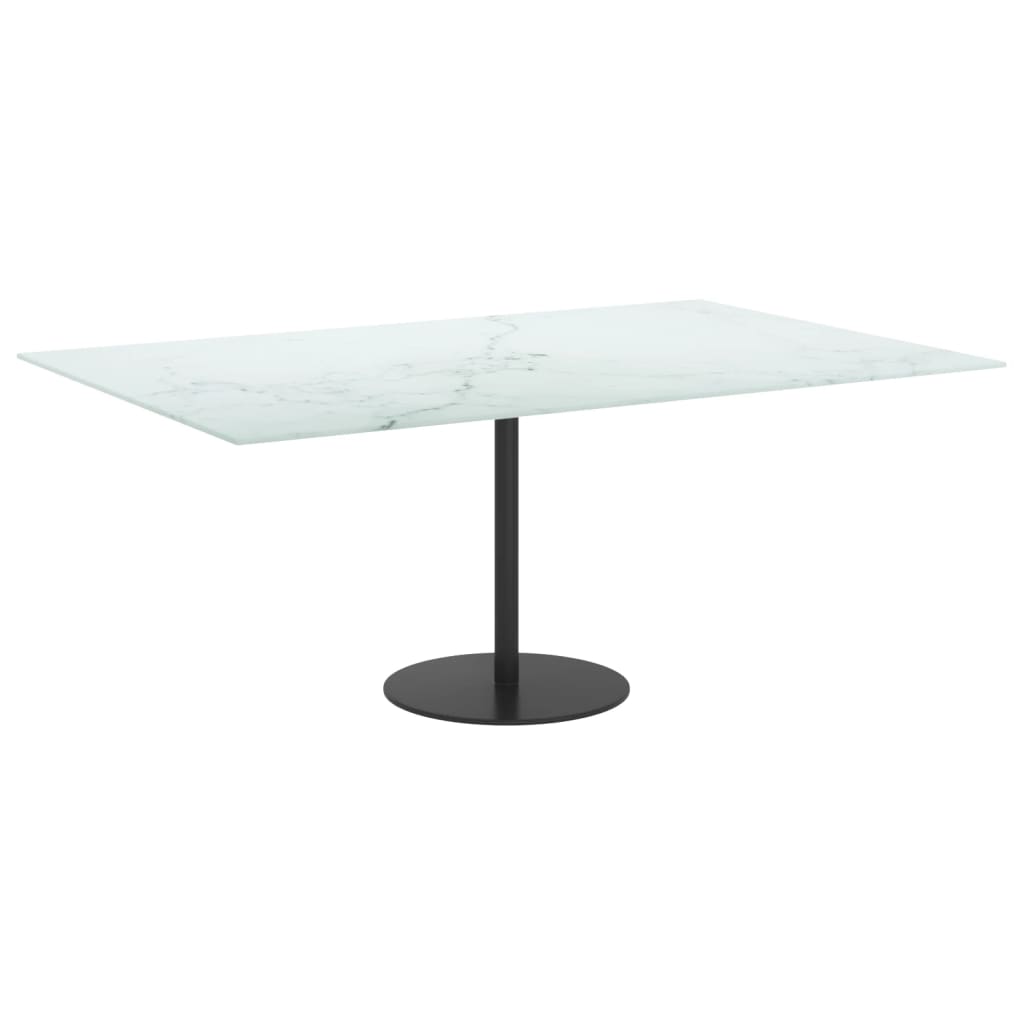 Pöytälevy valkoinen 100x62 cm 8 mm karkaistu lasi marmorikuvio - Sisustajankoti.fi