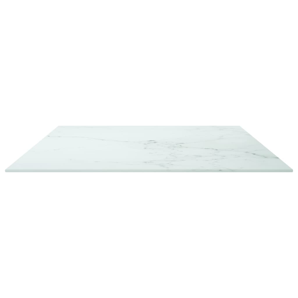 Pöytälevy valkoinen 100x62 cm 8 mm karkaistu lasi marmorikuvio - Sisustajankoti.fi