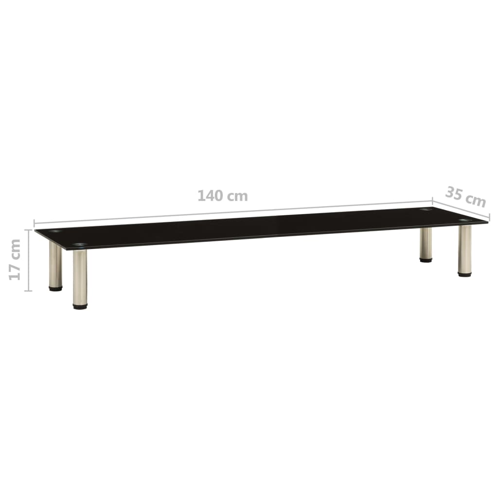 TV-taso musta 140x35x17 cm karkaistu lasi - Sisustajankoti.fi