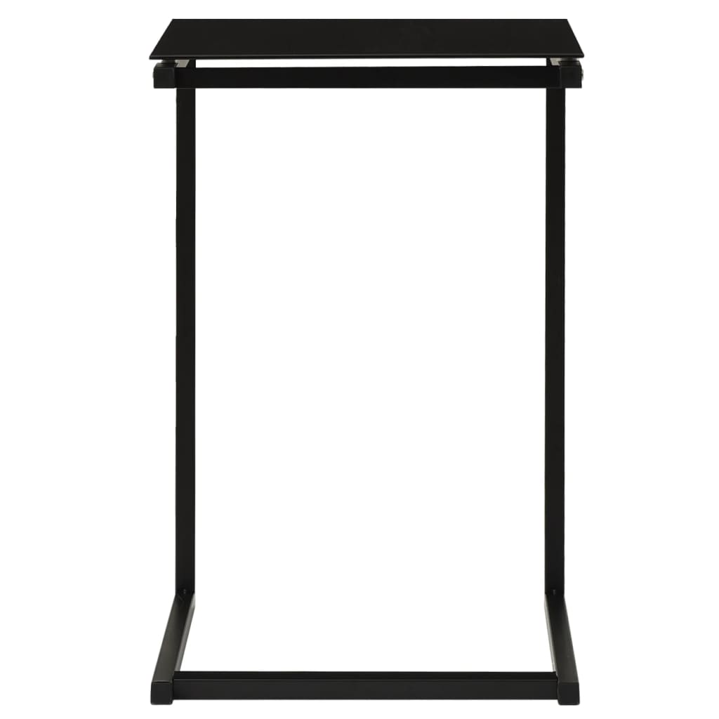 Sivupöytä musta 40x40x60 cm karkaistu lasi - Sisustajankoti.fi